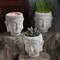 Mini Cement Buddha Planter Vase Candle Holder for Shelf Table Meditation Decor